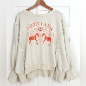 Free People We The Free Graphic Camden Sweatshirt Size S